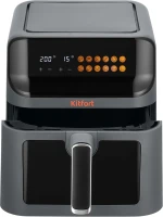 Аэрогриль Kitfort КТ-8107 6.5л 1350Вт темно-серый/черный  