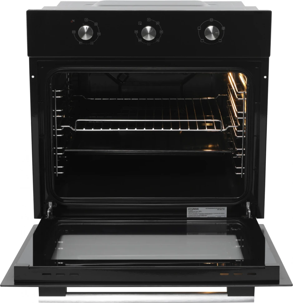 Духовой шкаф Электрический Hyundai HEO 66311 BG черный/серебристый  