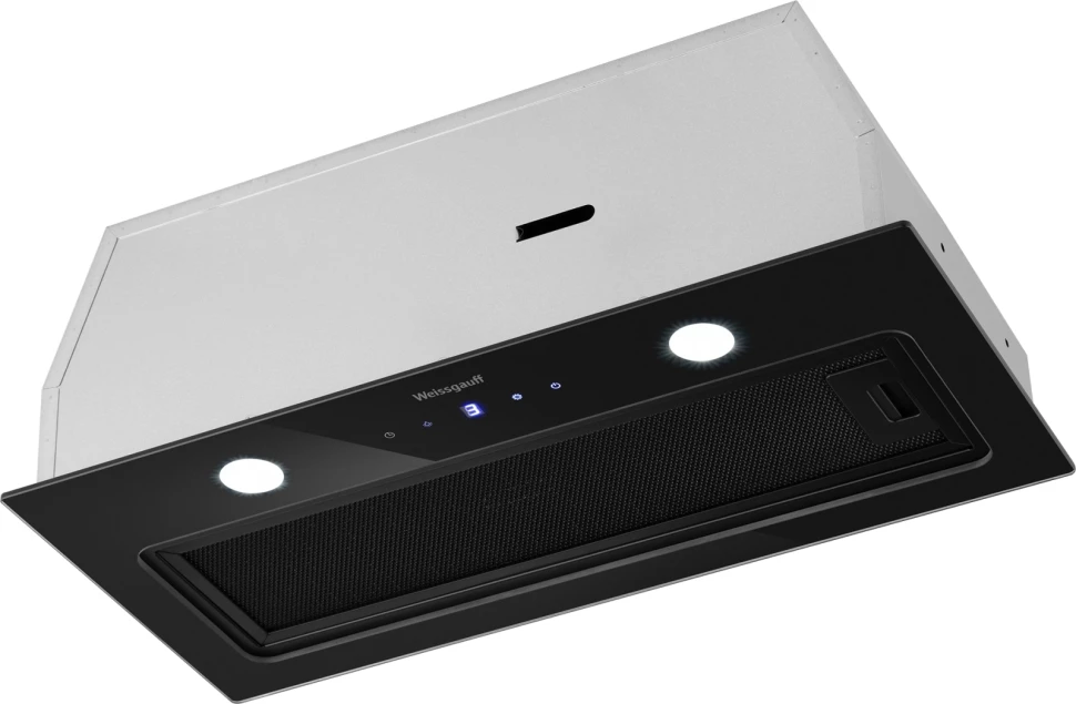Вытяжка встраиваемая Weissgauff Dubhe 600 Touch черный управление: кнопочное (1 мотор)  