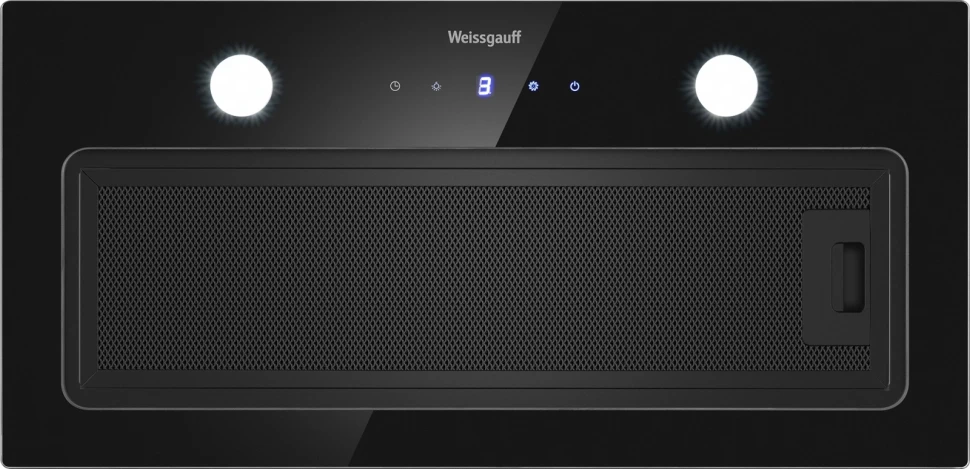 Вытяжка встраиваемая Weissgauff Dubhe 600 Touch черный управление: кнопочное (1 мотор)  