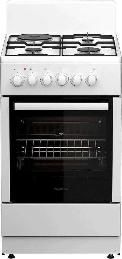 Плита Комбинированная Darina 1E КМ 241 321 W белый (без крышки) реш.сталь