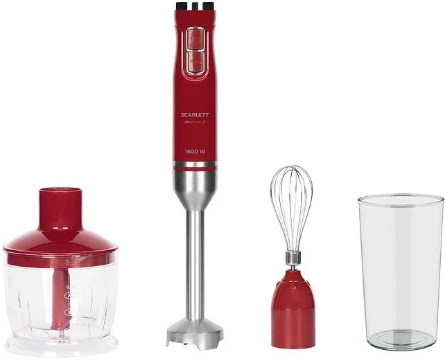 Блендер погружной Scarlett SC-HB42F68 1600Вт красный