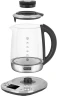 Чайник электрический Rondell RDE-1003 1.7л. 2200Вт черный корпус: стекло/металл  