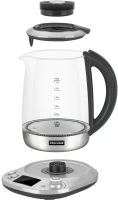Чайник электрический Rondell RDE-1003 1.7л. 2200Вт черный корпус: стекло/металл