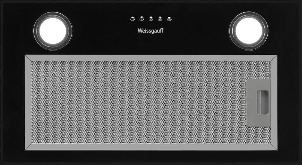 Вытяжка встраиваемая Weissgauff BOX 850 BL черный управление: кнопочное (1 мотор)  