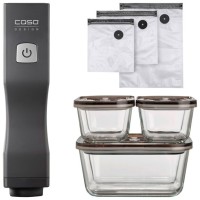 Вакуумный упаковщик Caso Vacu OneTouch Eco-Set ручной 3л/мин 0.4Бар черный