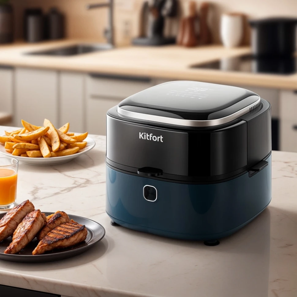 Аэрогриль Kitfort КТ-2294 7л 1350Вт зеленый/черный