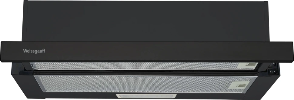Вытяжка встраиваемая Weissgauff Tel 06 1M BE черный управление: кулисные переключатели (1 мотор)  