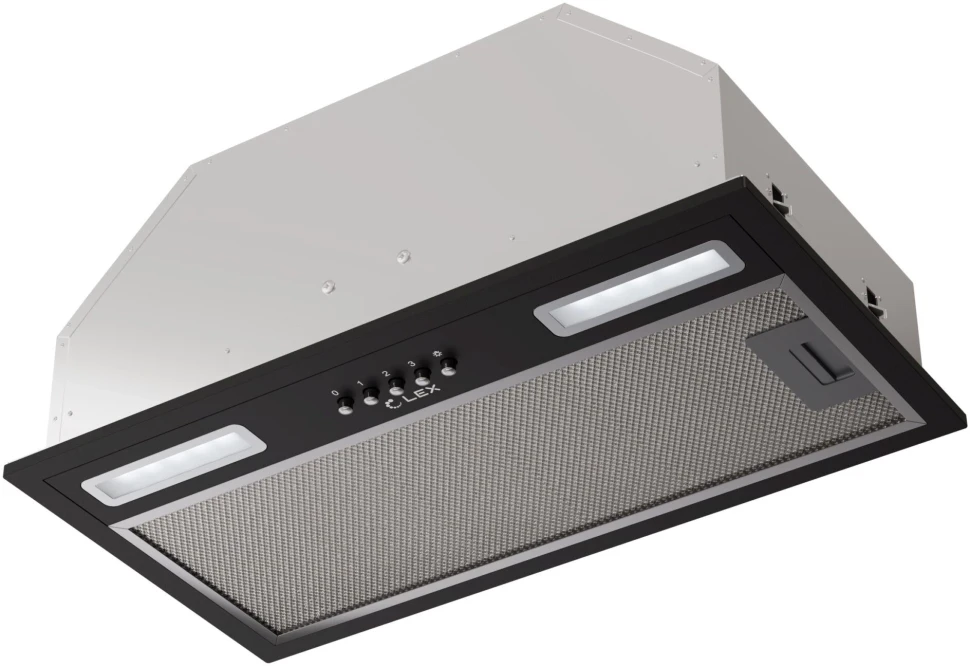 Вытяжка встраиваемая Lex Hyper 900 BL черный управление: кнопочное (1 мотор)