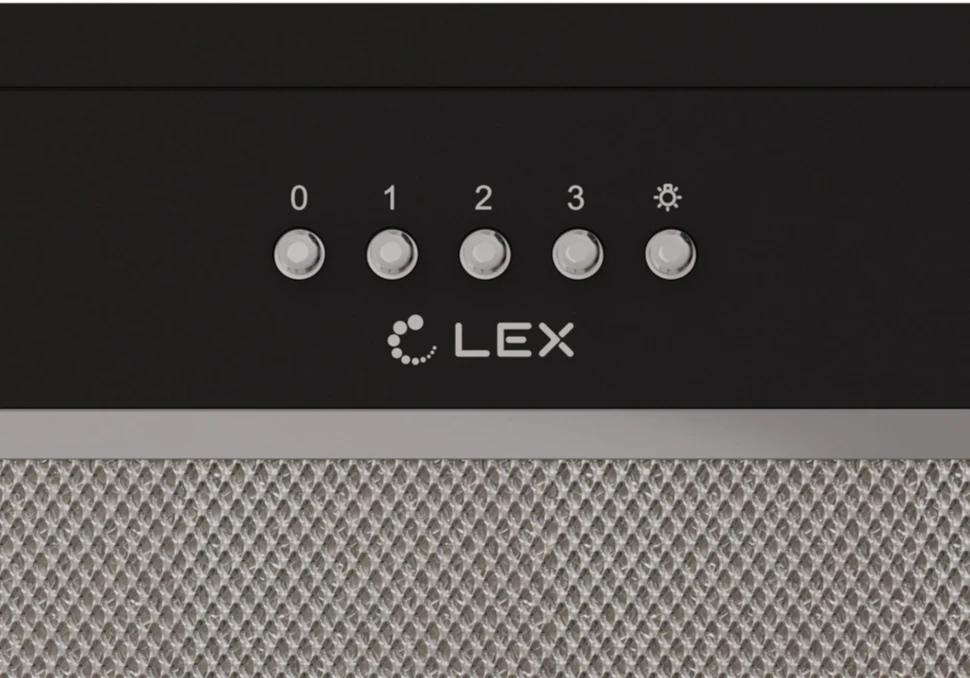 Вытяжка встраиваемая Lex Hyper 900 BL черный управление: кнопочное (1 мотор)
