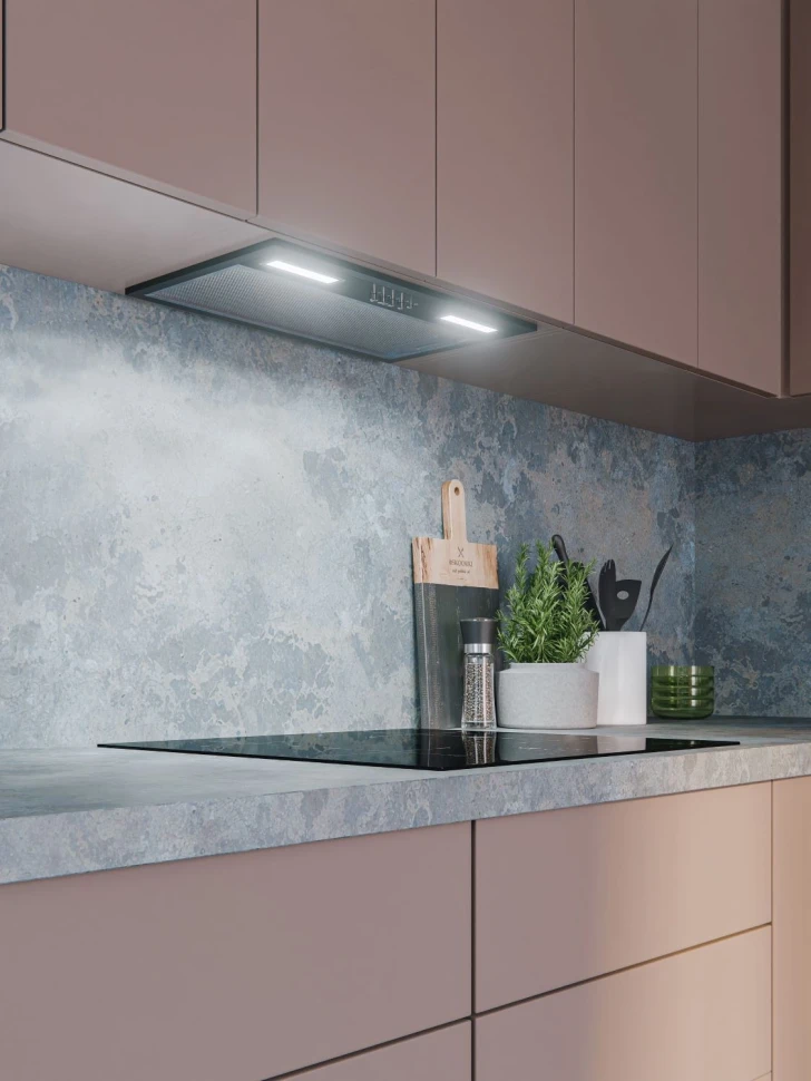 Вытяжка встраиваемая Lex Hyper 900 BL черный управление: кнопочное (1 мотор)