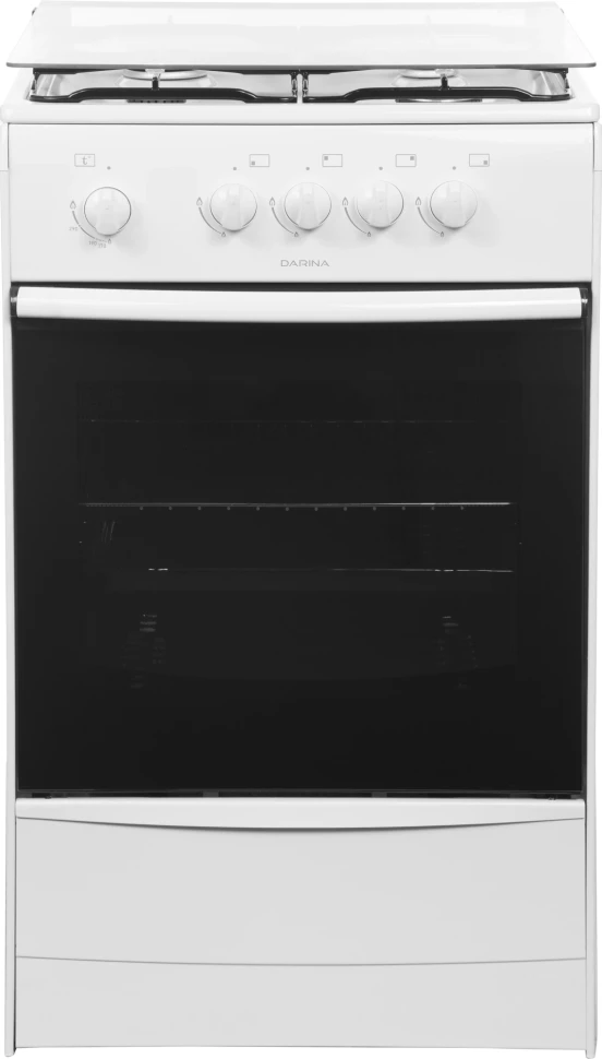 Плита Газовая Darina 1В GM 441 002 W белый (стеклянная крышка) реш.сталь