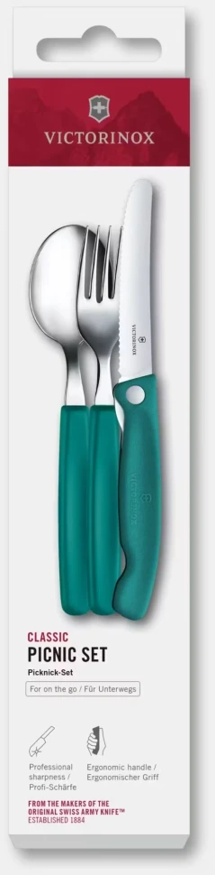 Набор столовых приборов Victorinox Swiss Classic 6.7194.3FC1 набор из 3предм. зеленый