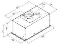 Вытяжка встраиваемая Maunfeld Crosby Power 60 черный управление: кнопочное (1 мотор)