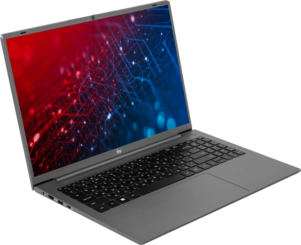 Ноутбук IRU Tactio 16ARB Ryzen 5 5500U 16Gb SSD512Gb Intel UHD Graphics 16" IPS FHD (1920x1200) Windows 11 Pro grey WiFi BT Cam 4830mAh (2110097)  