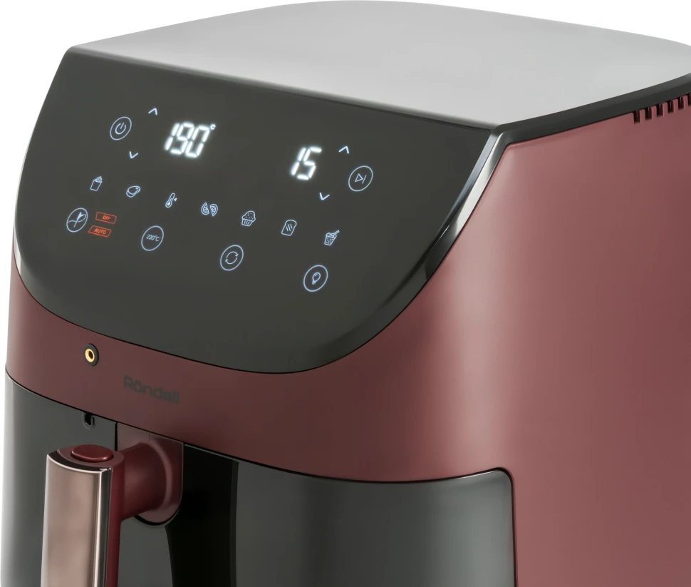 Аэрогриль Rondell RDE-AF888 6.5л 1700Вт бургунди/черный  