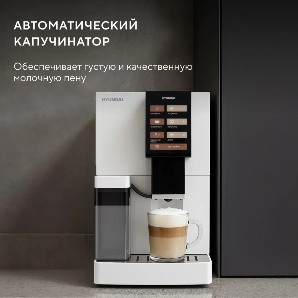 Кофемашина Hyundai HAM-5104 1500Вт белый