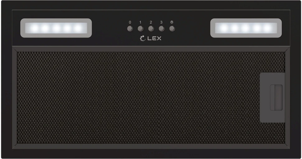 Вытяжка встраиваемая Lex Hyper 900 BBL черный управление: кнопочное (1 мотор)