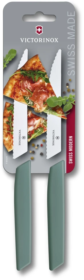 Набор ножей кухон. Victorinox Swiss Modern 6.9006.12W43B компл.:2предм. зеленый блистер  