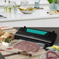 Вакуумный упаковщик Kitfort КТ-1528-3 110Вт 0.55Бар шир.пак.:28см черный/бирюзовый