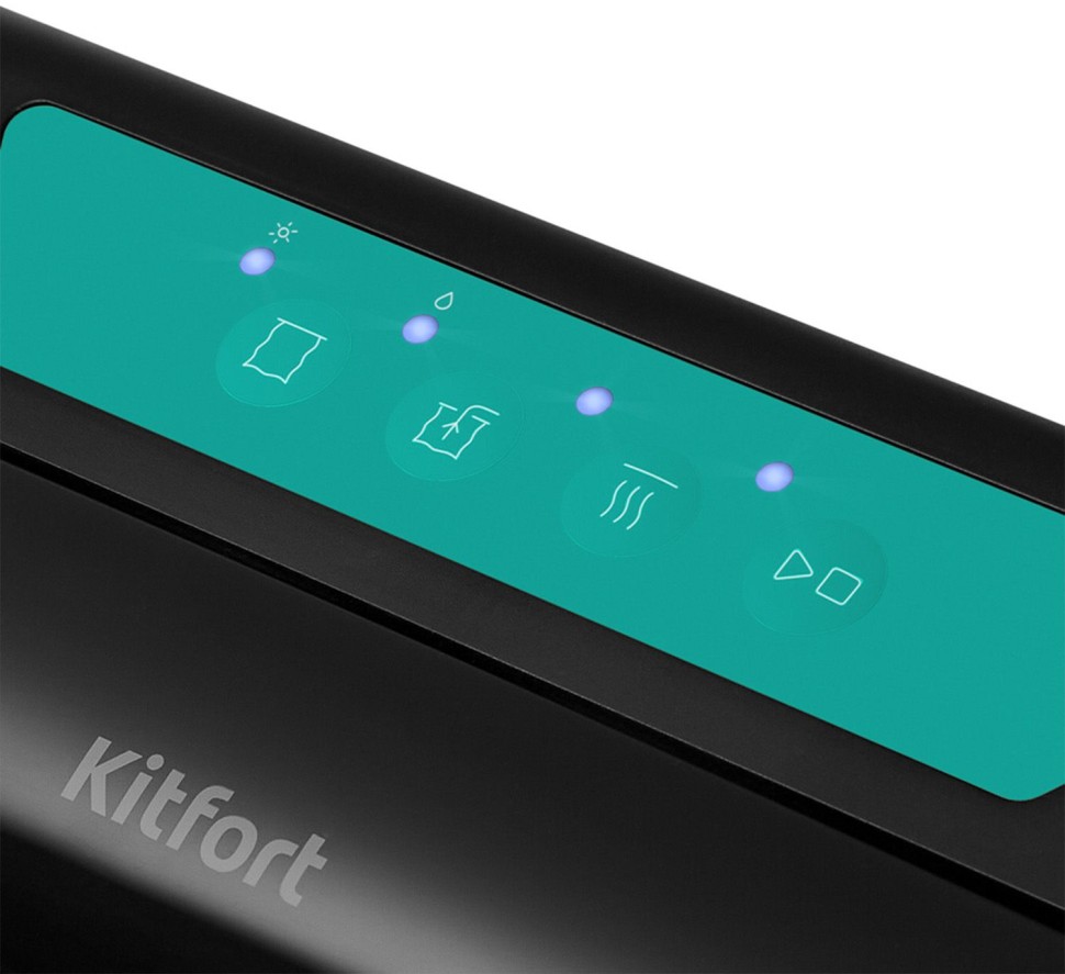 Вакуумный упаковщик Kitfort КТ-1528-3 110Вт 0.55Бар шир.пак.:28см черный/бирюзовый