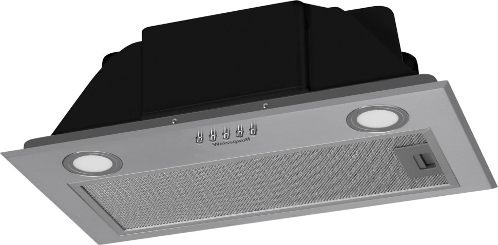 Вытяжка встраиваемая Weissgauff BOX 850 IX нержавеющая сталь управление: кнопочное (1 мотор)  