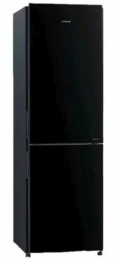 Холодильник Hitachi R-BG410PUC6 GBK 2-хкамерн. черный стекло инвертер