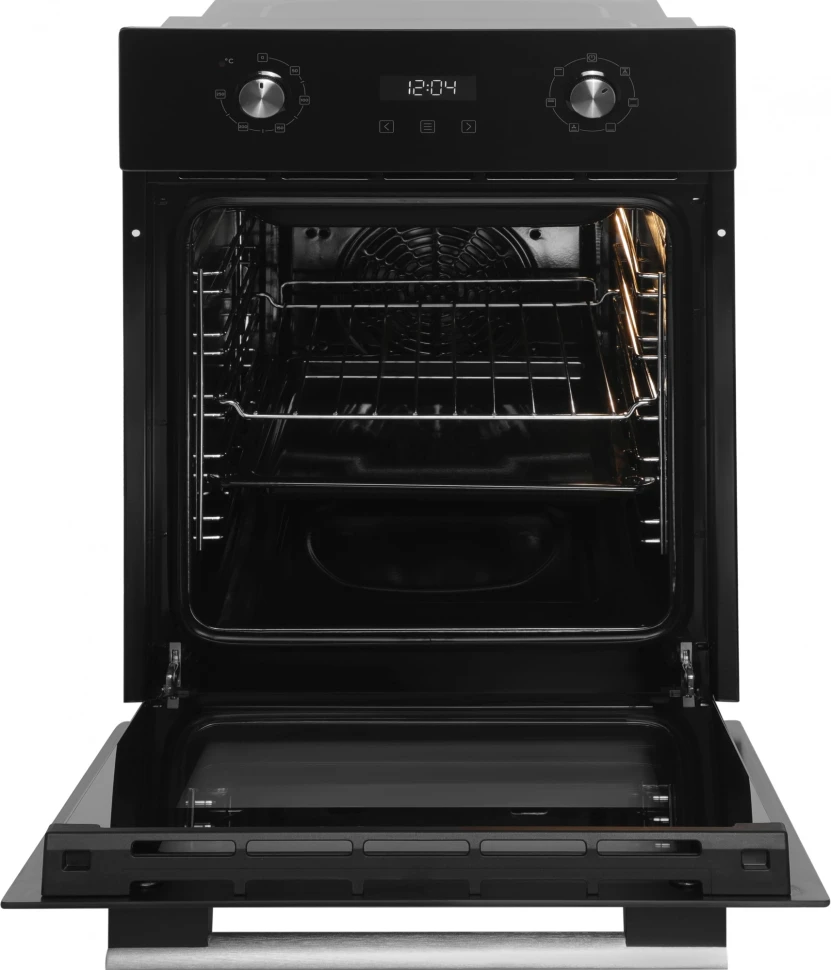 Духовой шкаф Электрический Hyundai HEO 45411 BG черный/серебристый  