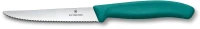 Нож кухонный Victorinox Swiss Classic 6.7234.C1 для стейка/пиццы лезв.110мм серрейт. заточка зеленый
