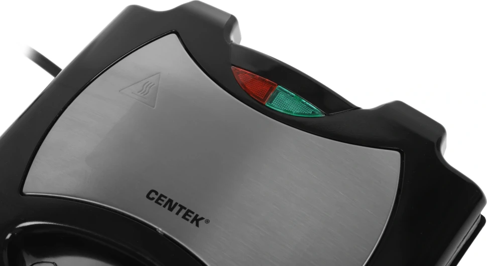 Вафельница Centek CT-1448 800Вт черный/серебристый
