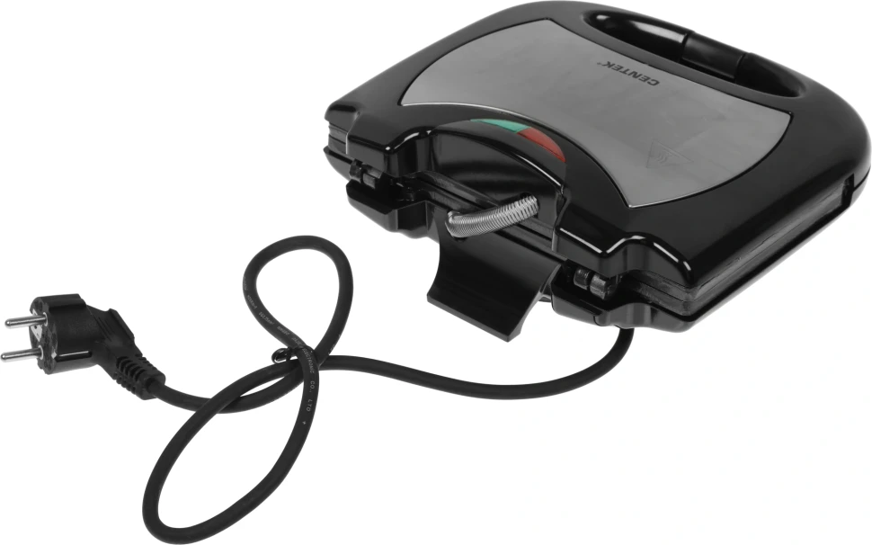Вафельница Centek CT-1448 800Вт черный/серебристый