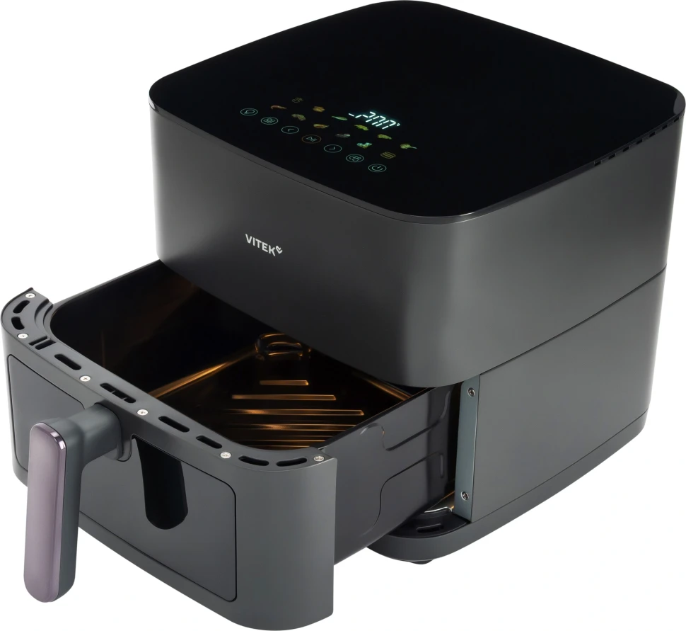 Аэрогриль Vitek VT-AF0001 8л 2000Вт темно-серый/черный