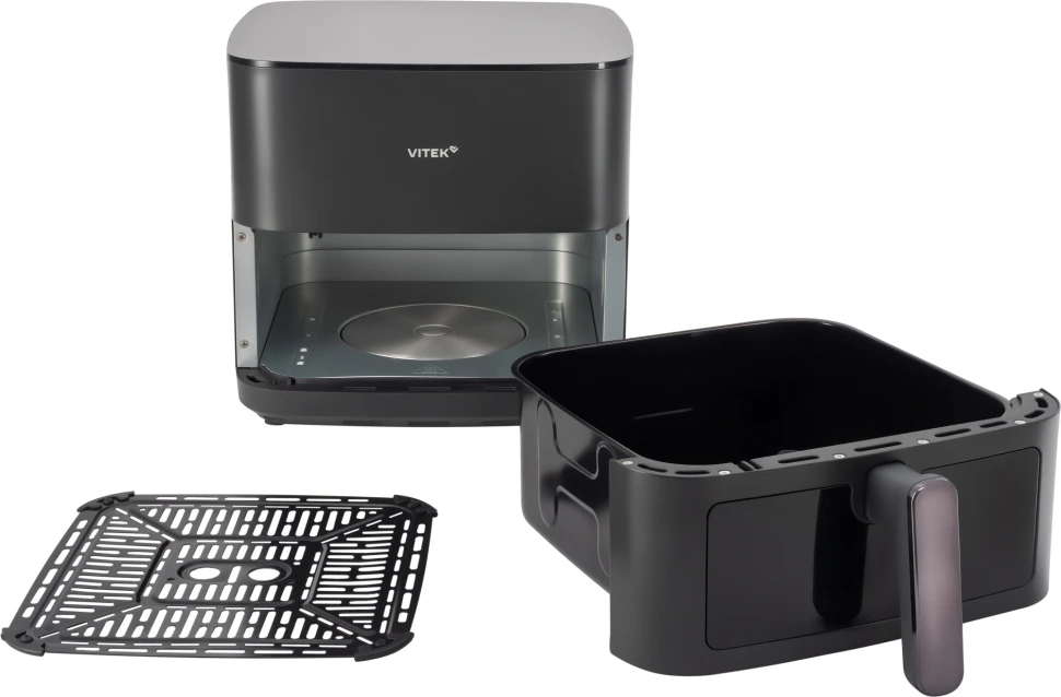 Аэрогриль Vitek VT-AF0001 8л 2000Вт темно-серый/черный