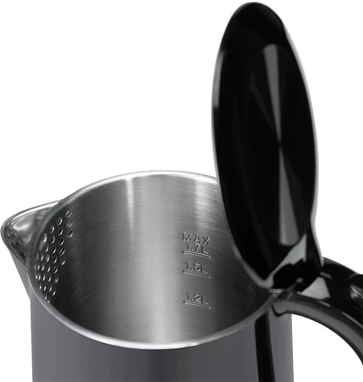 Чайник электрический Scarlett SC-EK21S66 1.7л. 2200Вт черный корпус: металл  