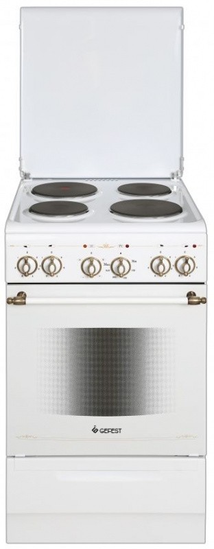 Плита Электрическая Gefest ЭП Н Д 5140-01 0121 белый эмалированный металл (металлическая крышка)