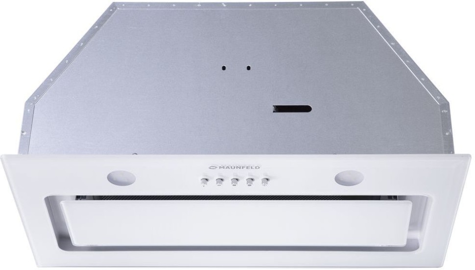 Вытяжка встраиваемая Maunfeld TRAPEZE 601GG белый управление: кнопочное (1 мотор)