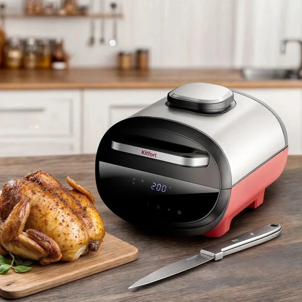 Аэрогриль Kitfort КТ-2259 2850Вт черный/серебристый