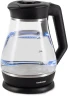 Чайник электрический Starwind SKS2035 1.7л. 2200Вт черный корпус: стекло/пластик  