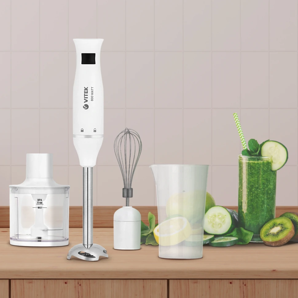 Блендер погружной Vitek VT-8534 800Вт белый  