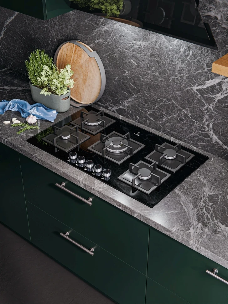 Газовая варочная поверхность Lex GVG 954 BBL черный