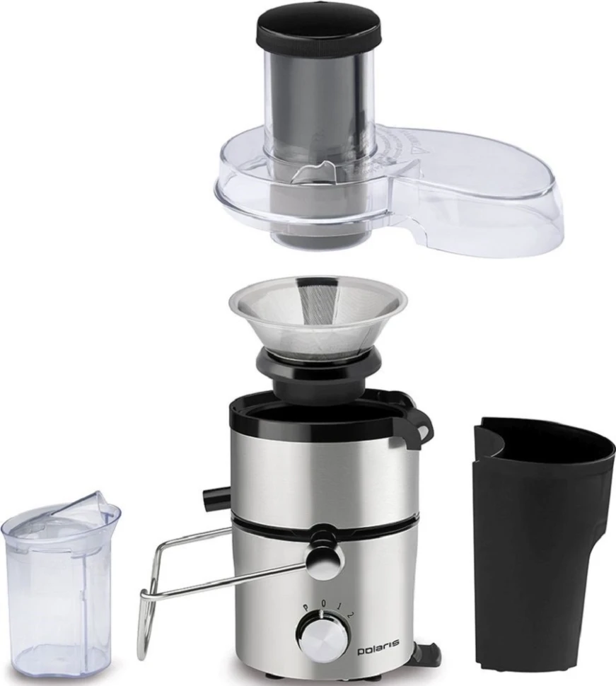 Соковыжималка центробежная Polaris PEA 0934A 900Вт рез.сок.:0.4мл. серебристый/черный  