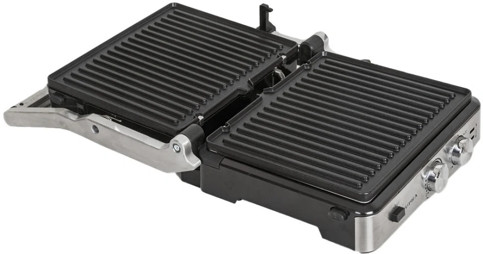 Электрогриль Supra GS-7620 2000Вт черный/серебристый