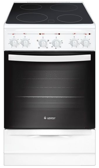 Плита Электрическая Gefest ЭП Н Д 5160-02 0095 белый стеклокерамика  