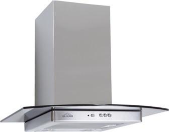 Вытяжка каминная Elikor Кристалл 60Н-430-К3Д нержавеющая сталь/тонированное стекло управление: кнопочное (1 мотор)  
