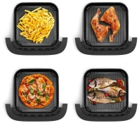 Аэрогриль Kitfort КТ-2289 2200Вт черный/серебристый