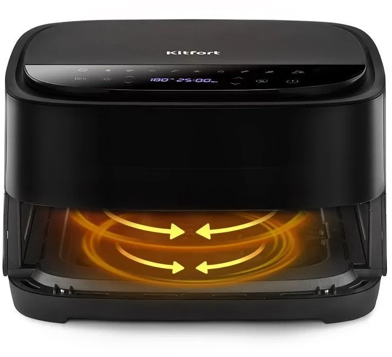 Аэрогриль Kitfort КТ-2289 2200Вт черный/серебристый