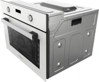 Духовой шкаф Электрический Hyundai HEO 64512 WG стекло белое/черный