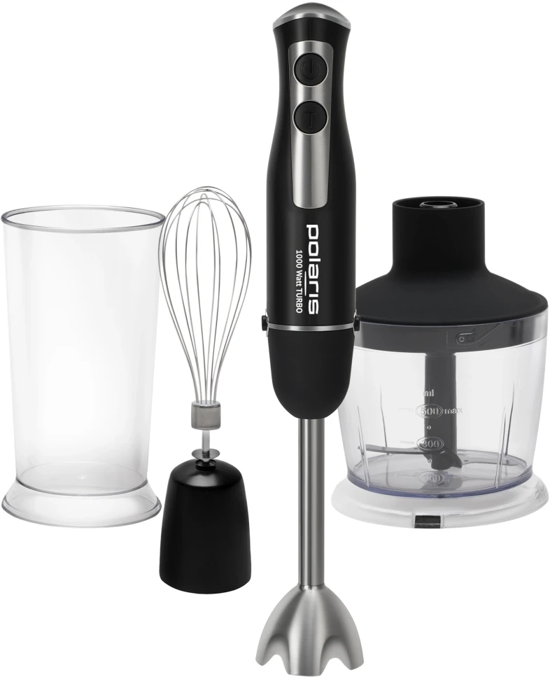 Блендер погружной Polaris PHB 1065 1000Вт черный/серебристый