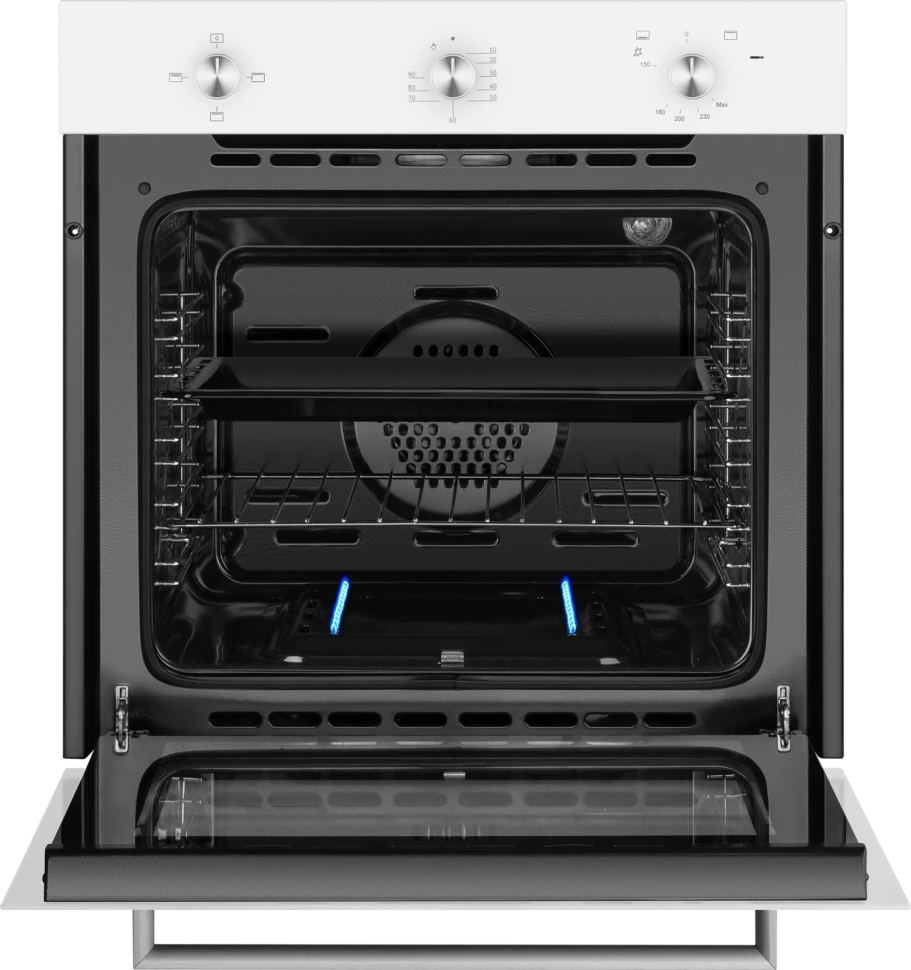 Духовой шкаф Газовый Weissgauff WGO 702 белый стекло