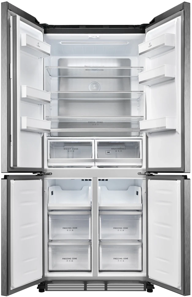 Холодильник Lex LCD 485 StGIDBI 2-хкамерн. серый инвертер